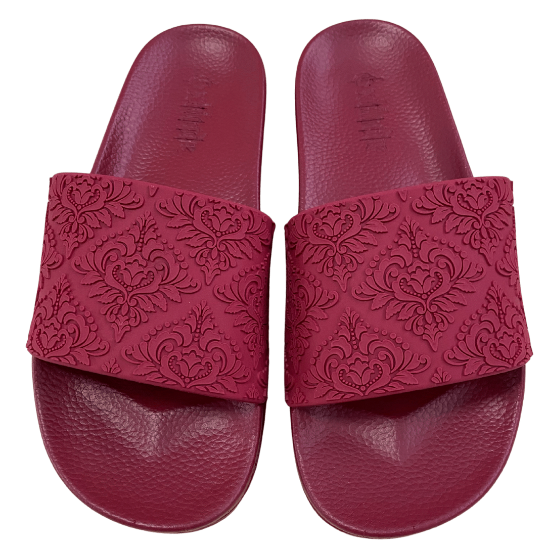 RED DAMASK SLIDES